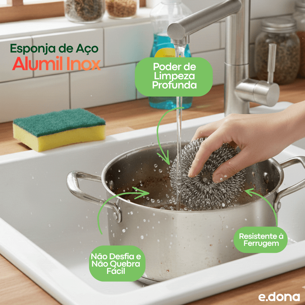 Esponja de Aço Alumil Inox Start 1 unidade - e - dona