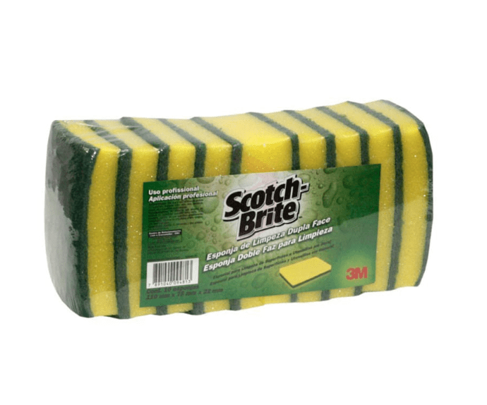 Esponja dupla face Scoth Brite embalagem com 10 unidades - e - dona
