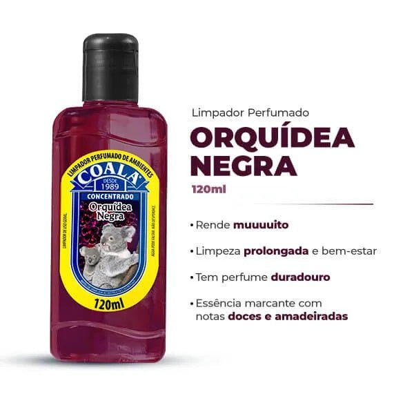 Essência Orquídea Negra 120ml com 3 unidades Coala - e - dona