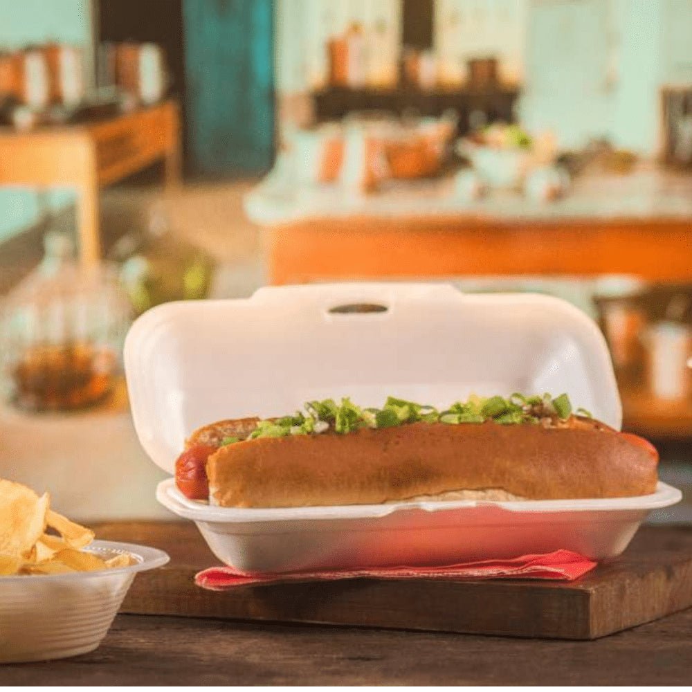 Estojo de Isopor para Hot Dog Ultratherm H04 com 400 unidades - Conservação Térmica e Praticidade - e - dona