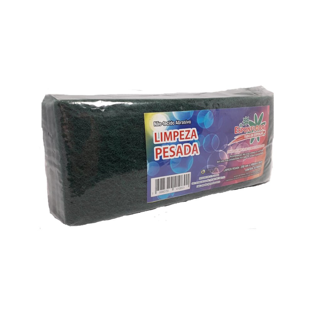 Fibra de Limpeza Pesada Esponflora com 10 unidades - e - dona