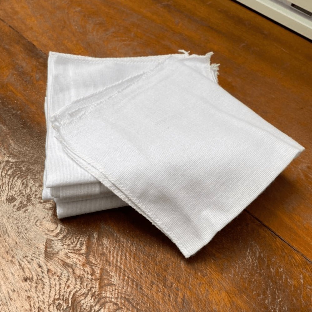 Flanela Caebi Branca 28x28 com 12 unidades - e - dona