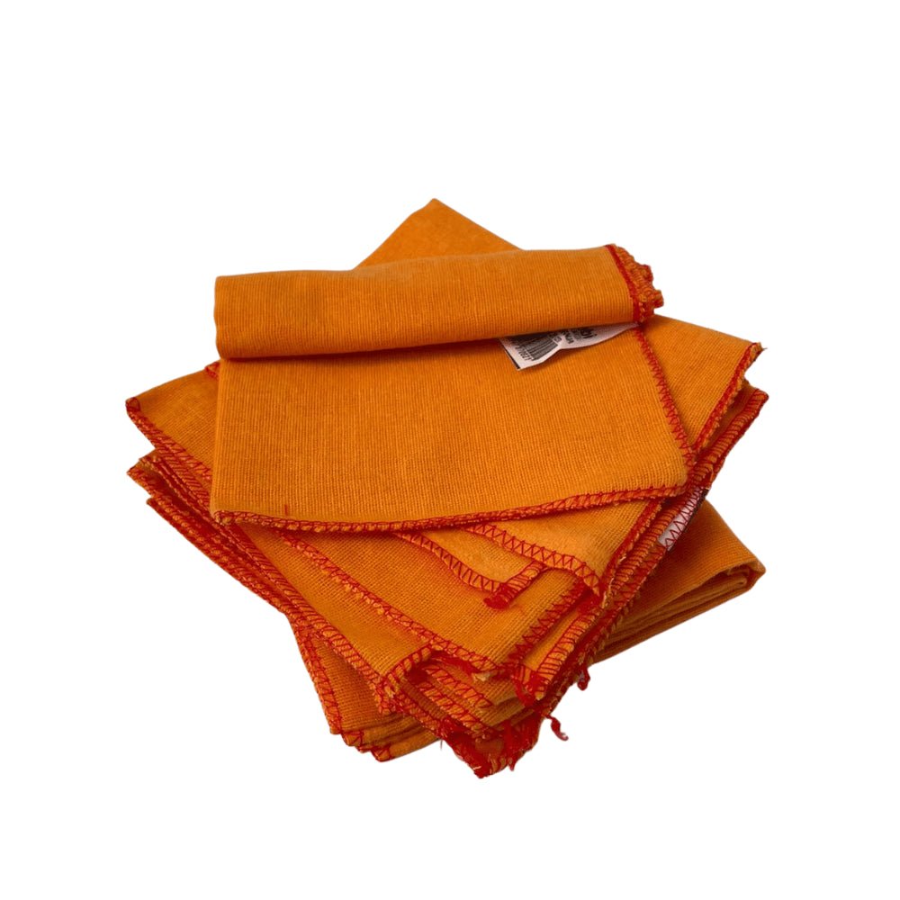 Flanela Laranja Caebi 28x28 com 12 unidades - e - dona