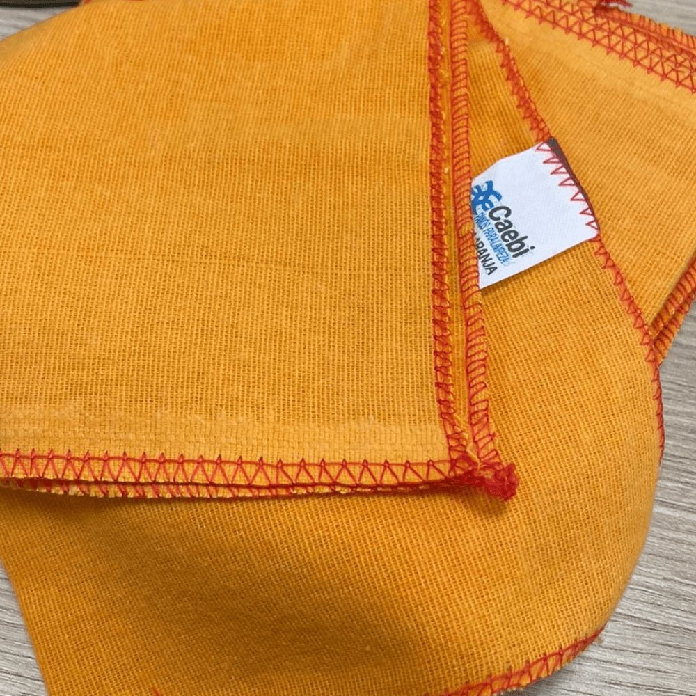 Flanela Laranja Caebi 28x28 com 12 unidades - e - dona