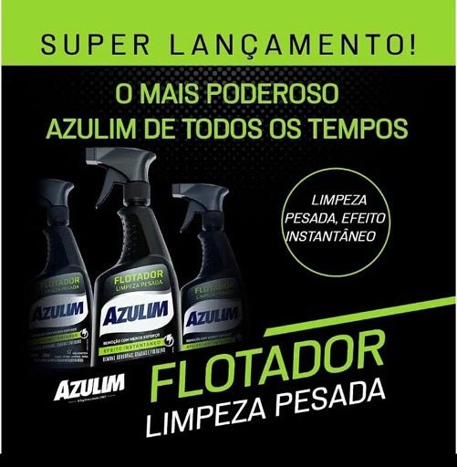 Flotador limpeza pesada Azulim 500ml para tecidos, graxas, ceras e etc - e - dona
