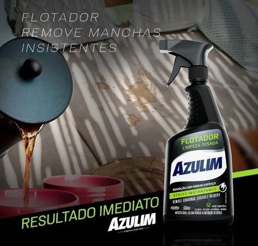 Flotador limpeza pesada Azulim 500ml para tecidos, graxas, ceras e etc - e - dona