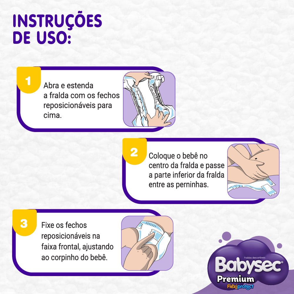 Fralda Babysec Premium Mega G com 26 unidades - 8,5 a 12kg - e - dona