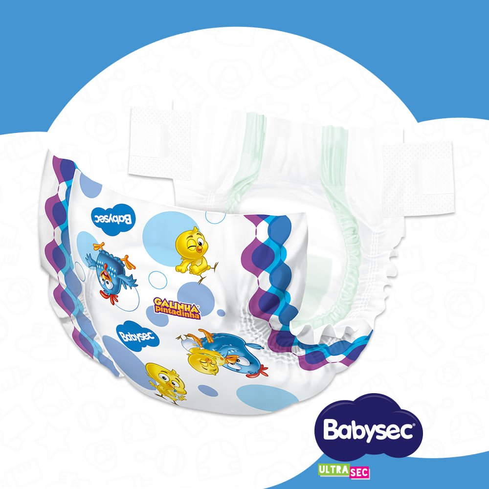 Fralda Babysec Ultrasec Hiper XXG com 52 unidades - Mais de 13kg - e - dona