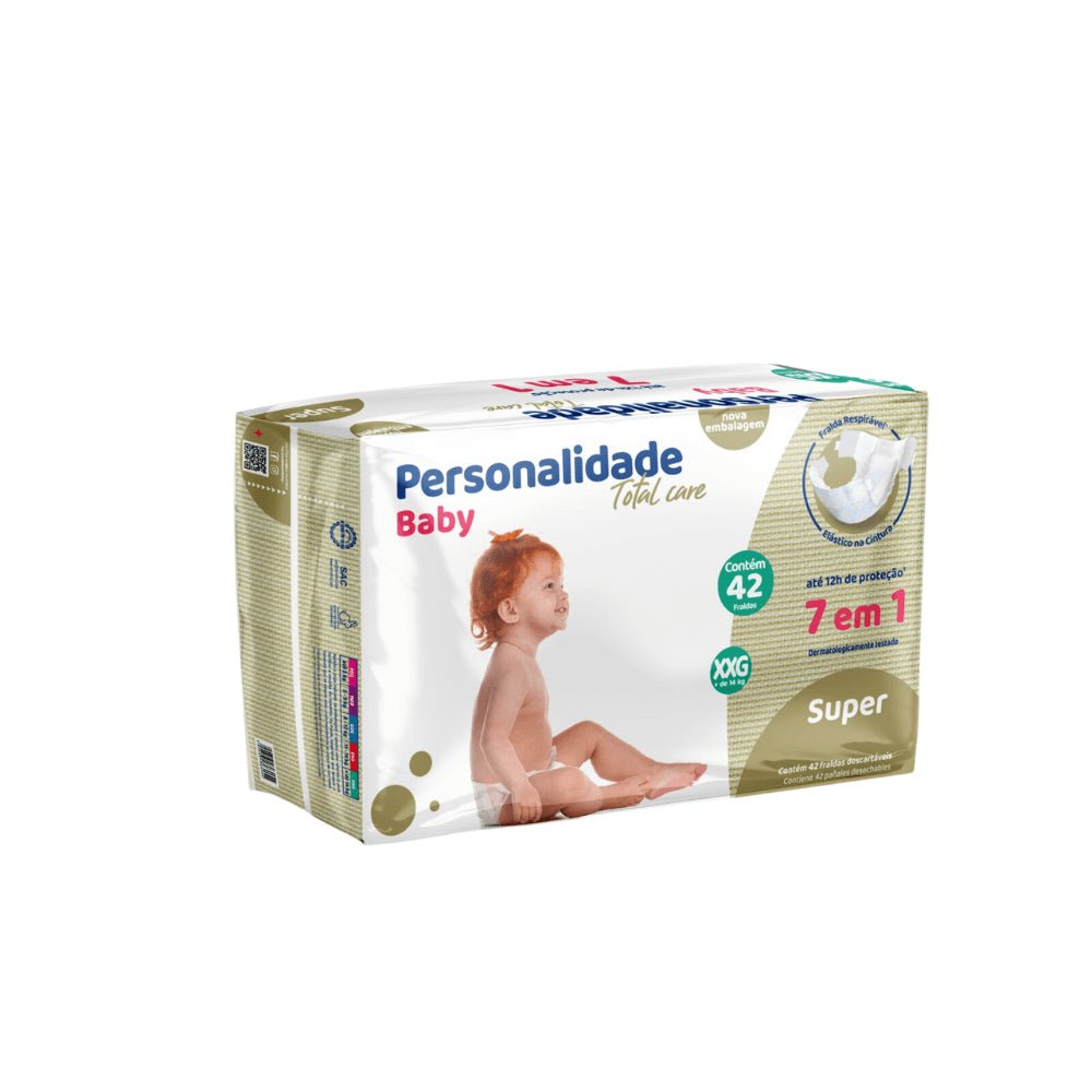 Fralda Personalidade Baby Total Care XXG com 42 unidades - e - dona