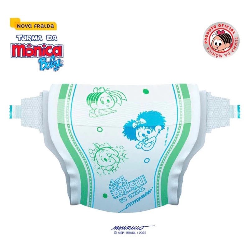 Fralda Turma da Mônica Baby M com 40 unidades - 4 a 9 kg - e - dona