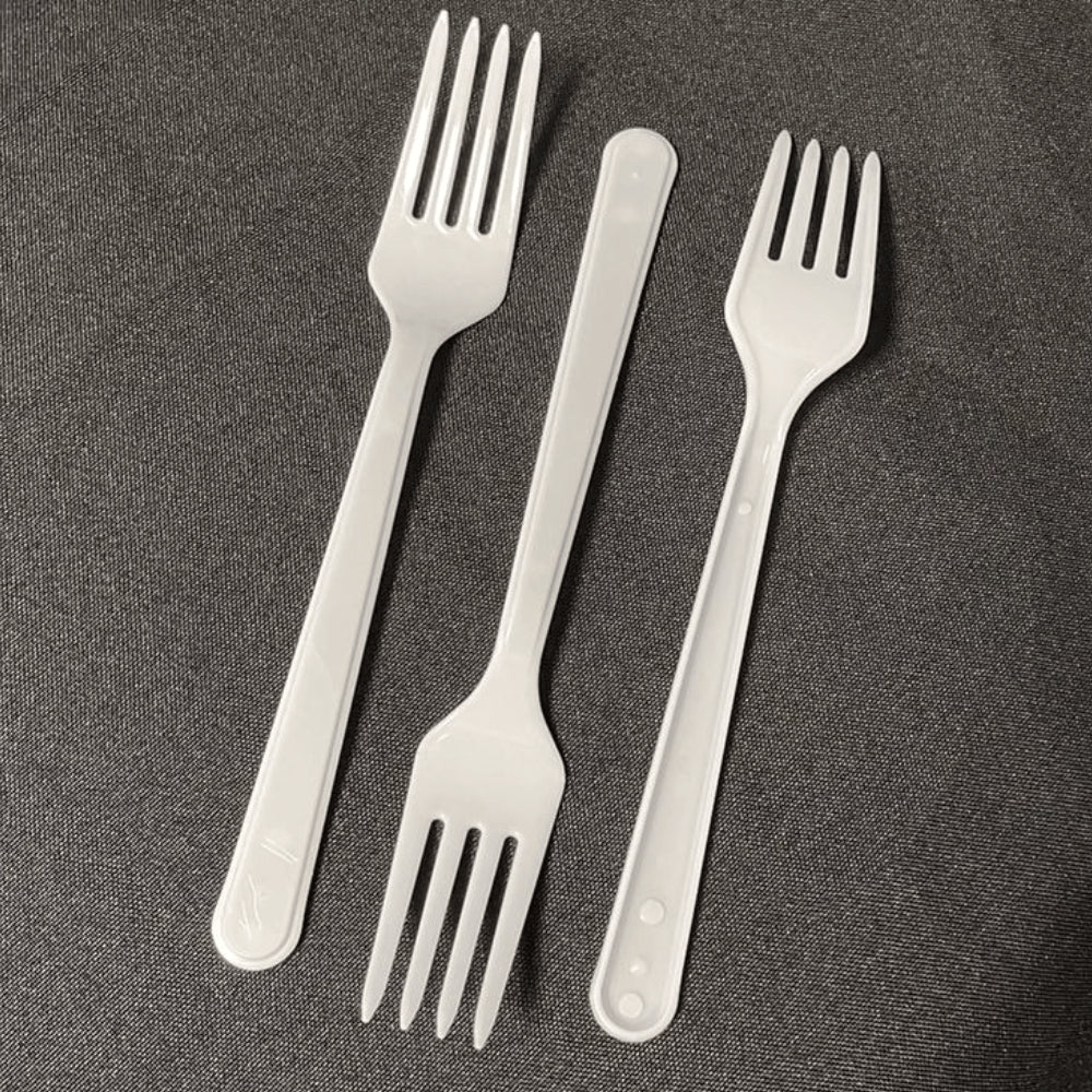 Garfo para Refeição 17,5cm Branco Reforçado Biodegradável Goldenplast com 50 unidades - e - dona