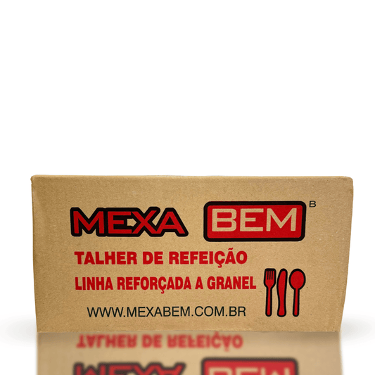 Garfo para Refeição 17,7cm Reforçada Branca Mexa Bem a granel com 500 unidades - e - dona
