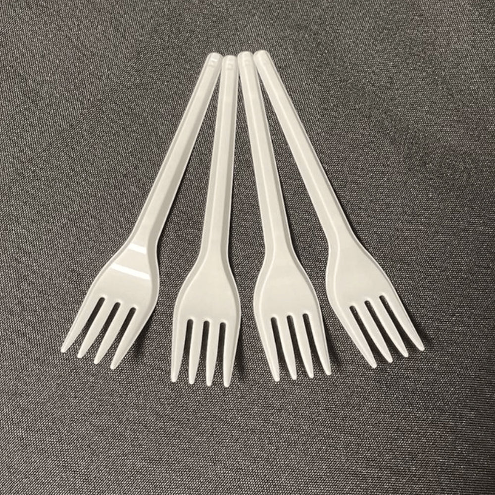 Garfo para Sobremesa 12,5cm Branco Biodegradável Goldenplast com 50 unidades - e - dona
