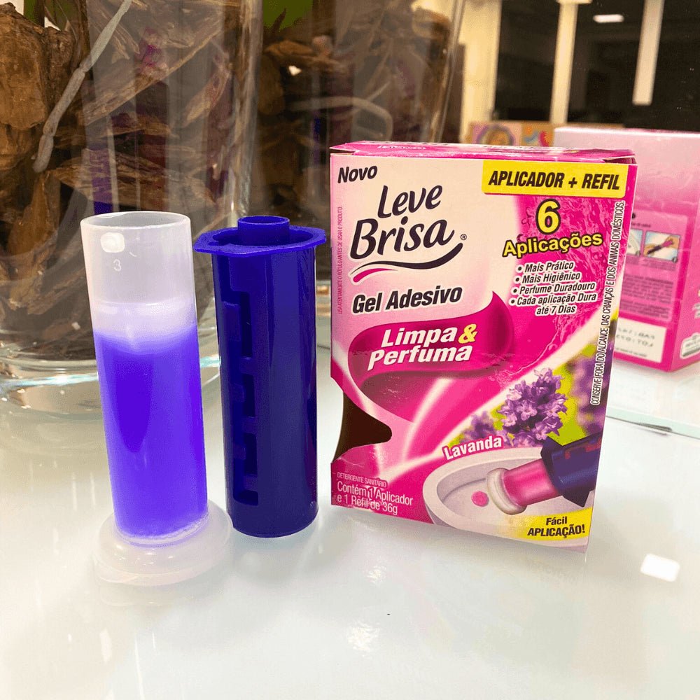 Gel Adesivo Sanitário Lavanda Leve Brisa aplicador e refil com 6 aplicações - e - dona
