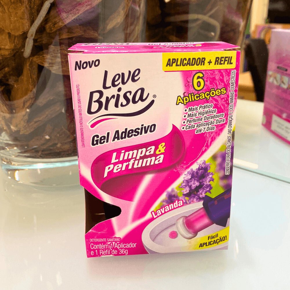 Gel Adesivo Sanitário Lavanda Leve Brisa aplicador e refil com 6 aplicações - e - dona