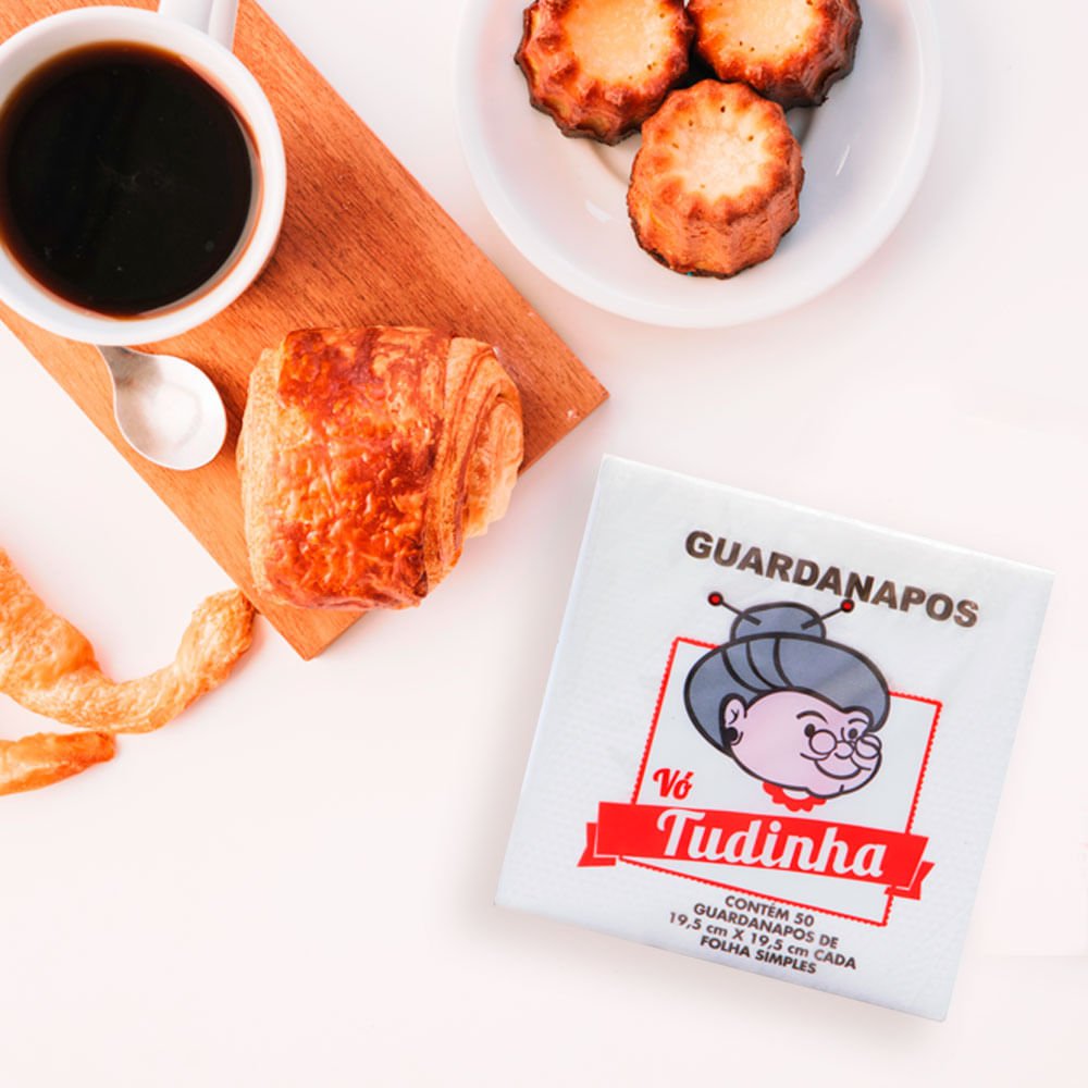 Guardanapo 19,5x19,5cm Vó Tudinha Folha Simples com 2.500 folhas - e - dona