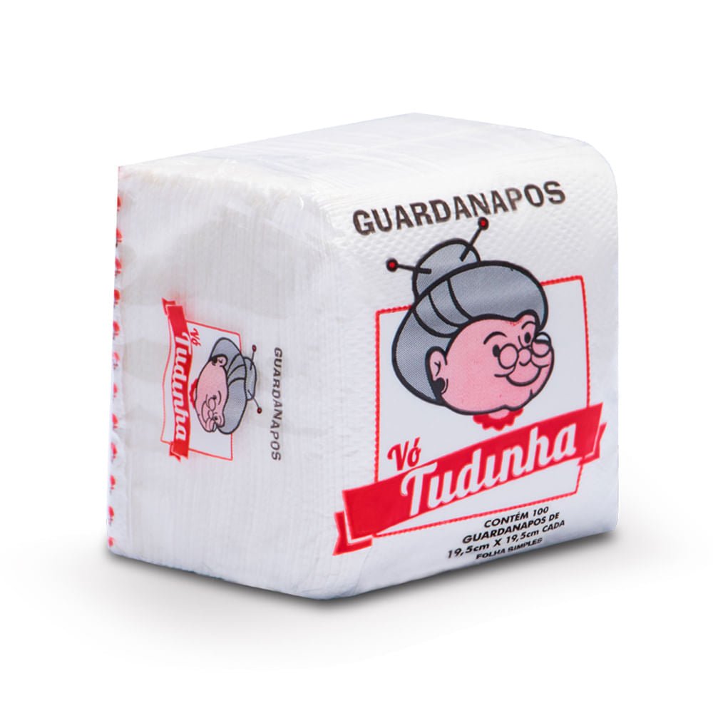 Guardanapo 19,5x19,5cm Vó Tudinha Folha Simples com 2.500 folhas - e - dona
