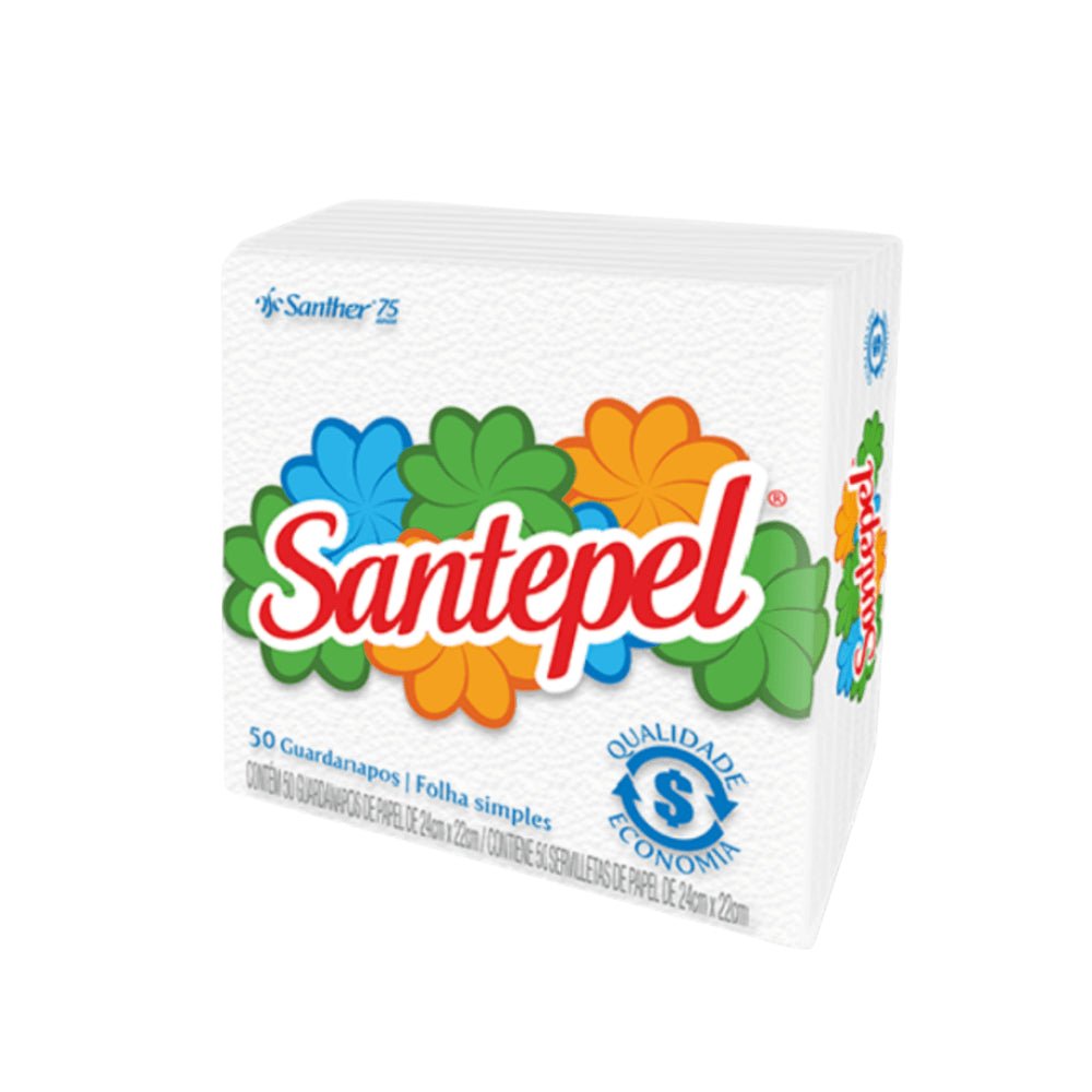Guardanapo 24x22cm folha simples Santepel com 4.000 folhas - e - dona