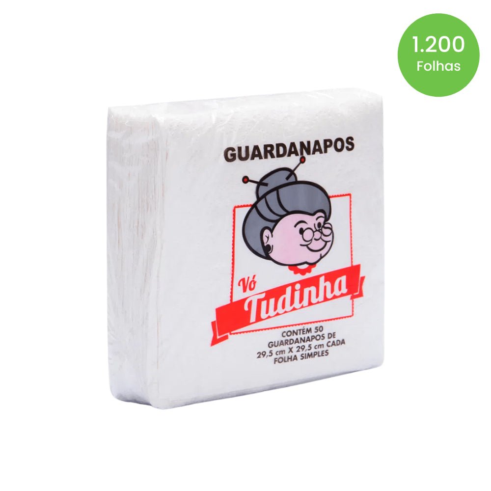 Guardanapo 29,5x29,5cm folha simples Vó tudinha com 1.200 folhas - e - dona