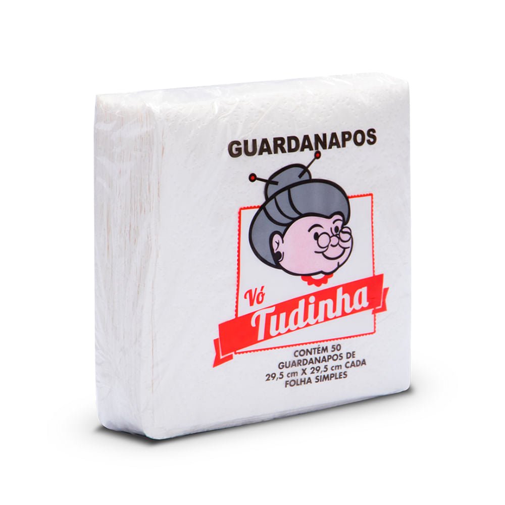 Guardanapo 29,5x29,5cm folha simples Vó tudinha com 1.200 folhas - e - dona
