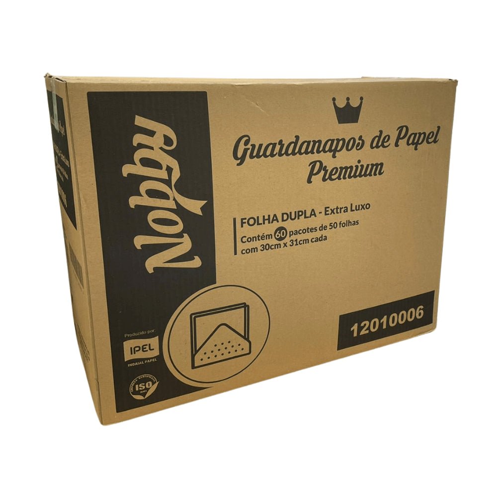 Guardanapo 30x31cm Folha Dupla Nobby com 3.000 folhas - e - dona
