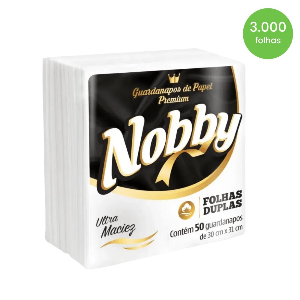 Guardanapo 30x31cm Folha Dupla Nobby com 3.000 folhas - e - dona