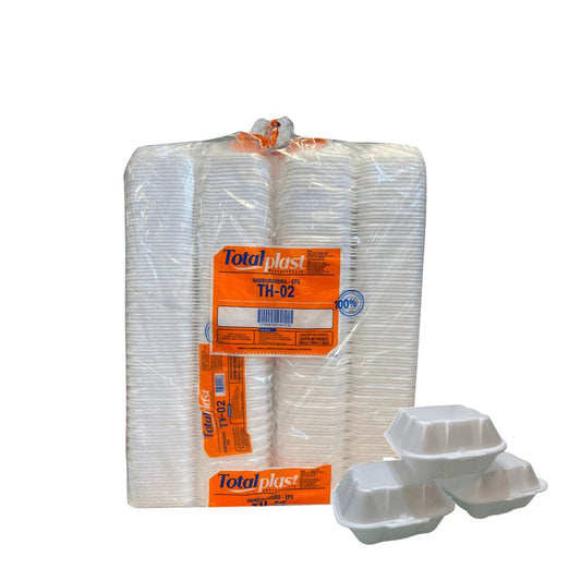 Hamburgueira de Isopor TH02 Totalplast com 400 unidades - e - dona