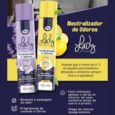 Kit 2 Neutralizadores de Odor Citrus e Lavanda 100ml Cada - e - dona