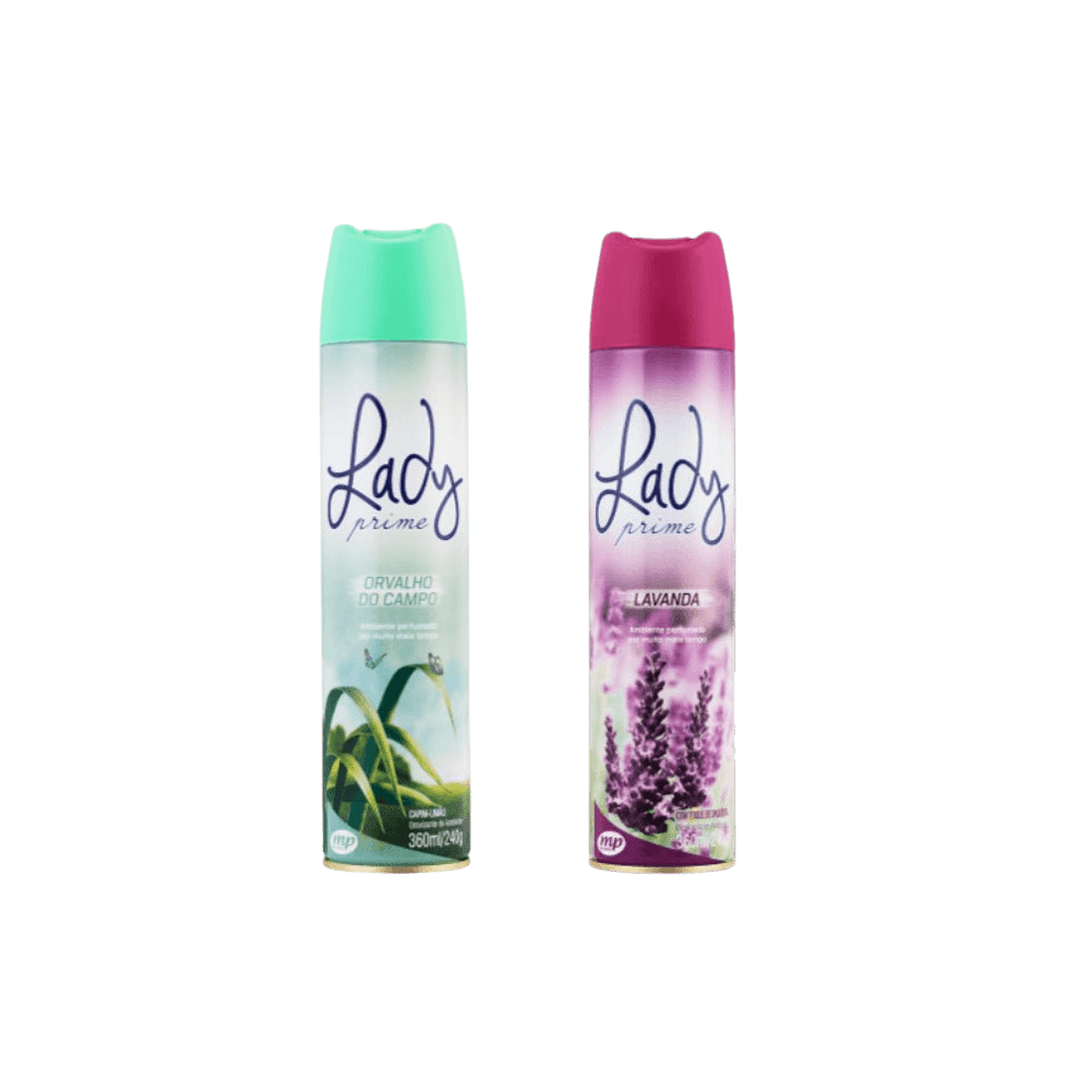 Kit 2 Odorizadores Lady Prime Capim Limão + Lavanda 360ml Cada - e - dona