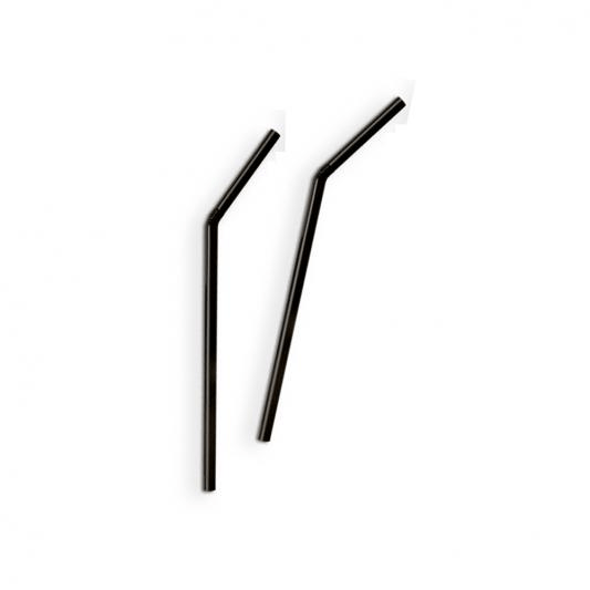 Kit 2 Pacotes de Canudo Bio Flex Preto Bicão c/ 100 - e - dona