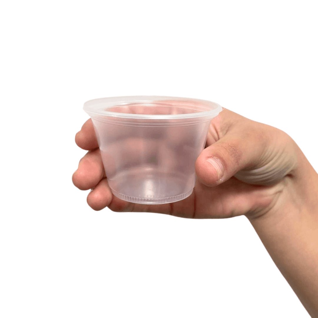 Kit 2 Pacotes de Pote 100ml Translúcido Liso PS sem tampa Copaza com 100 unidades - e - dona