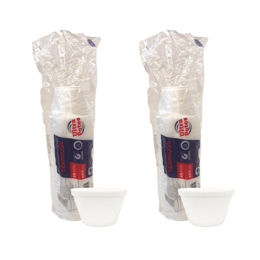 Kit 2 Pacotes de Potes de isopor 360ml Ultratherm com 25 unidades - e - dona