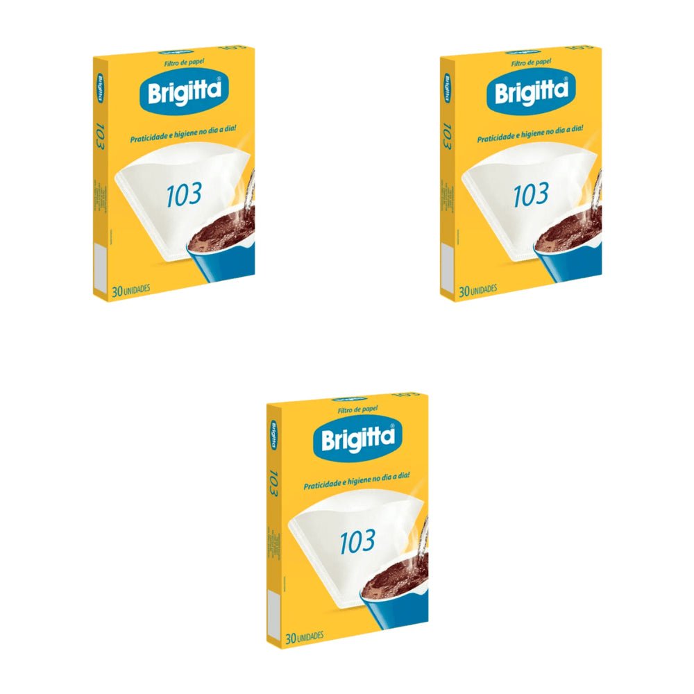 Kit 3 Filtro de Papel 103 Brigitta com 30 unidades - e - dona
