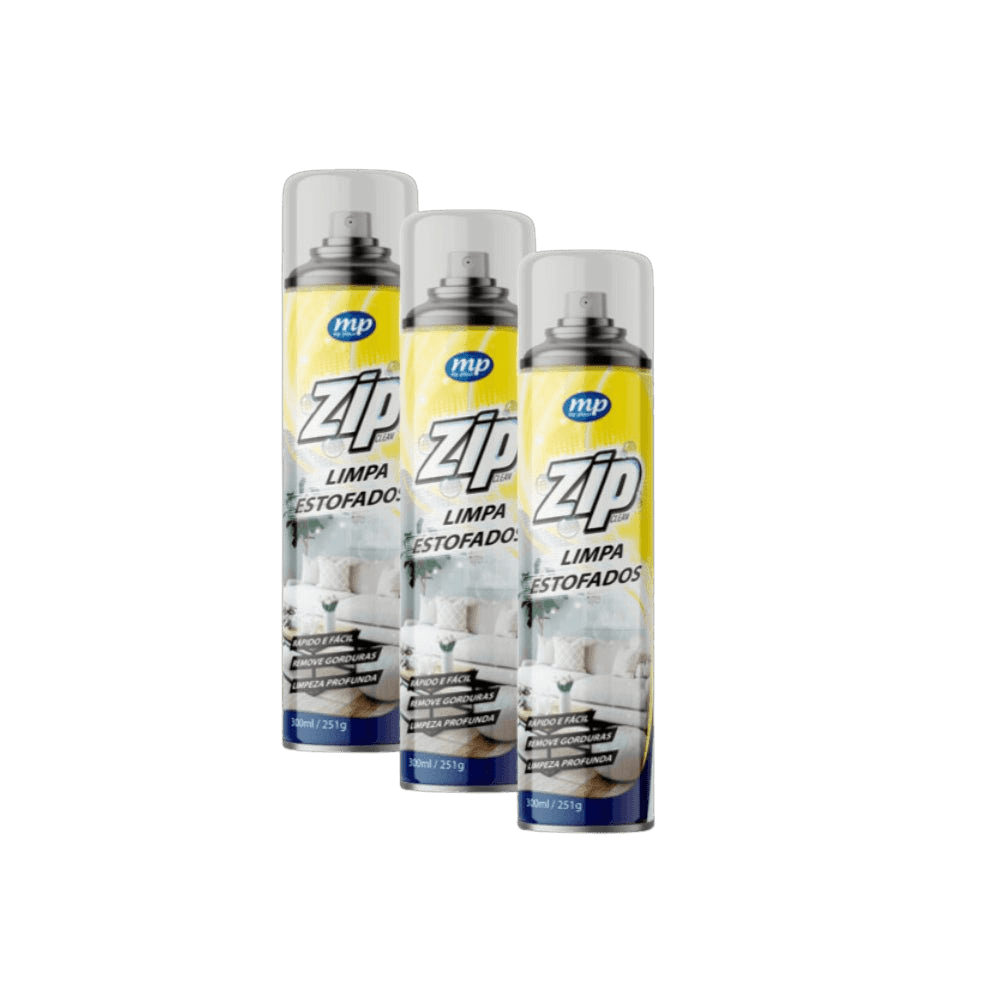 Kit 3 Limpa Estofados Spray 300ml Zip - e - dona