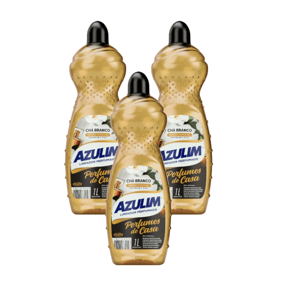Kit 3 Limpadores Azulim 1 Litro Cada – Chá Branco - e - dona