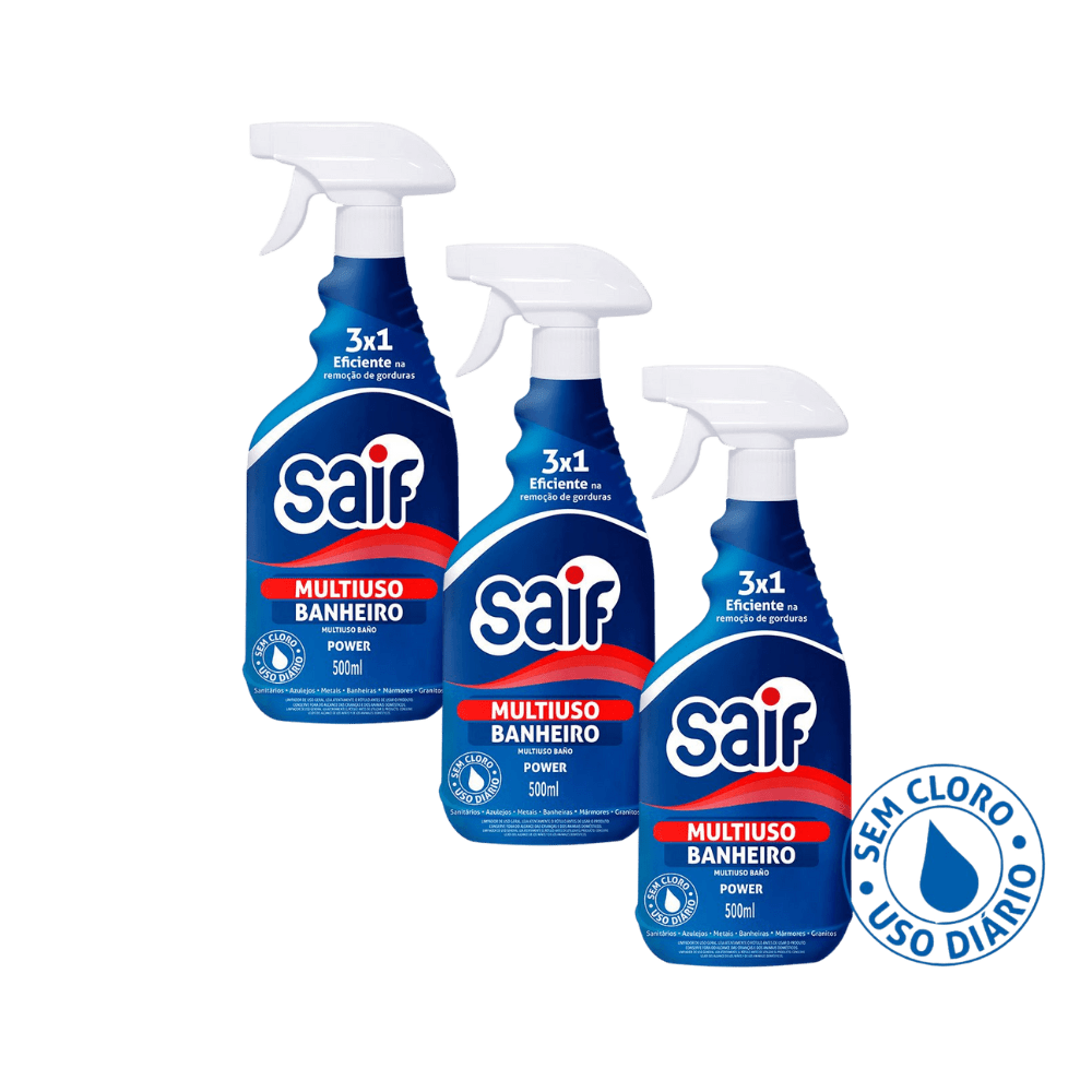 Kit 3 Multiuso Banheiro 500ML Cada Saif - e - dona