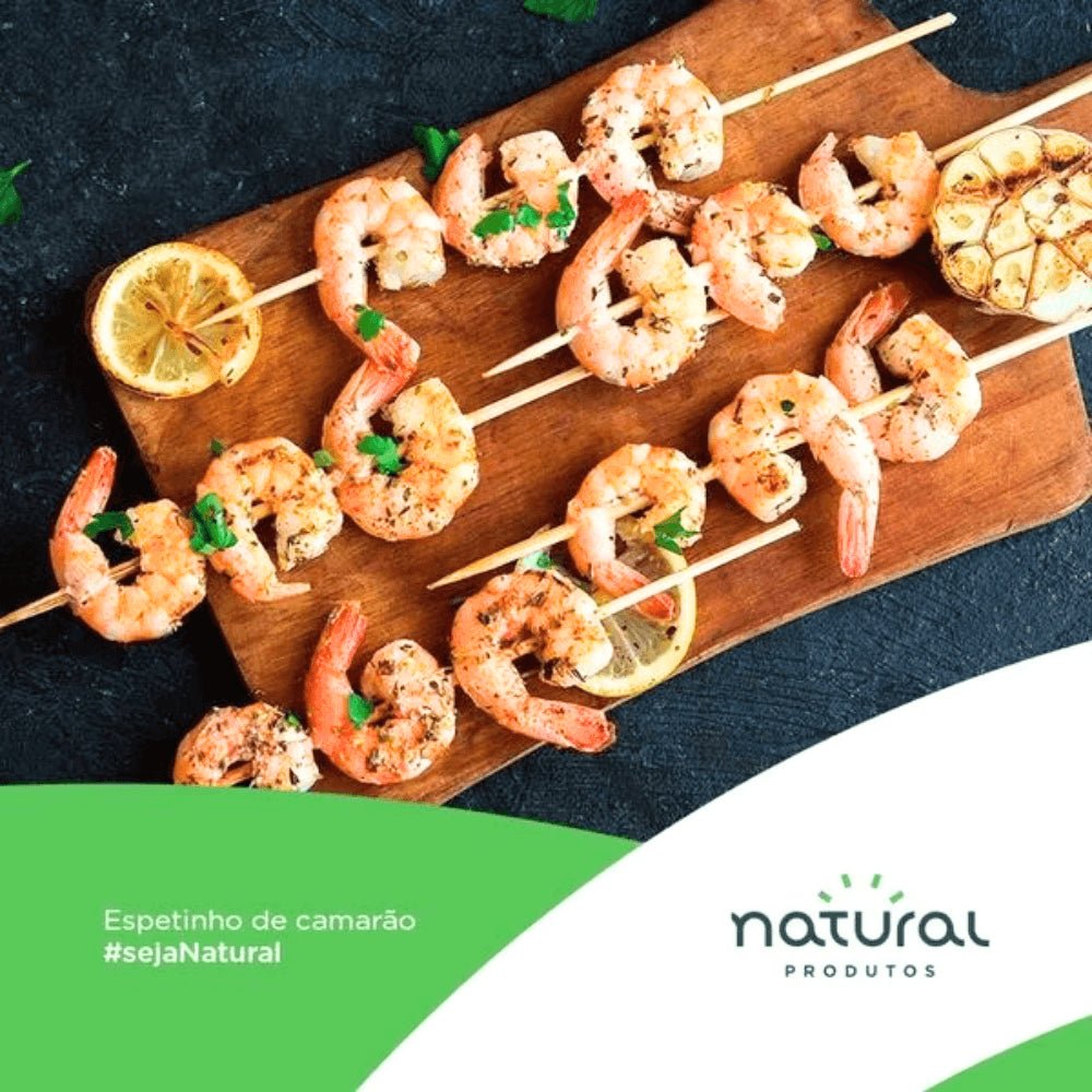 Kit 3 Pacotes de Espetos de Bambu para churrasco 25cm Natural com 50 unidades - e - dona