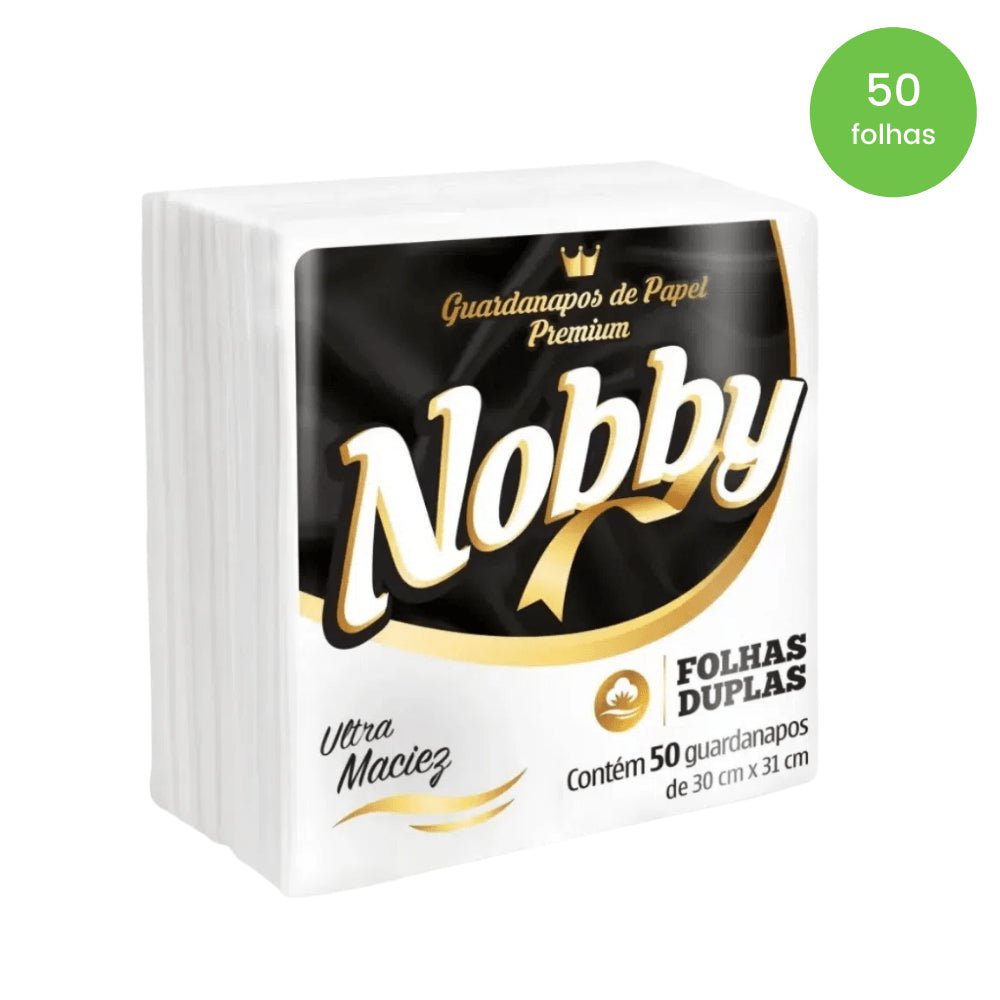 Kit 3 Pacotes Guardanapo 30x31cm Folha Dupla Nobby com 50 folhas - e - dona