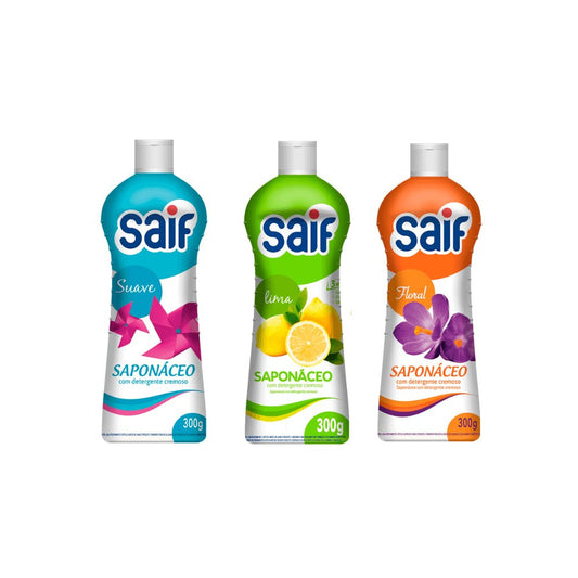 Kit 3 Saponáceos Creme 300ml Saif - e - dona