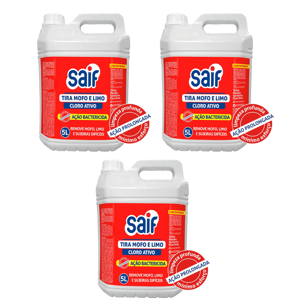 Kit 3 Tira Mofo Saif 5 Litros Cada - e - dona