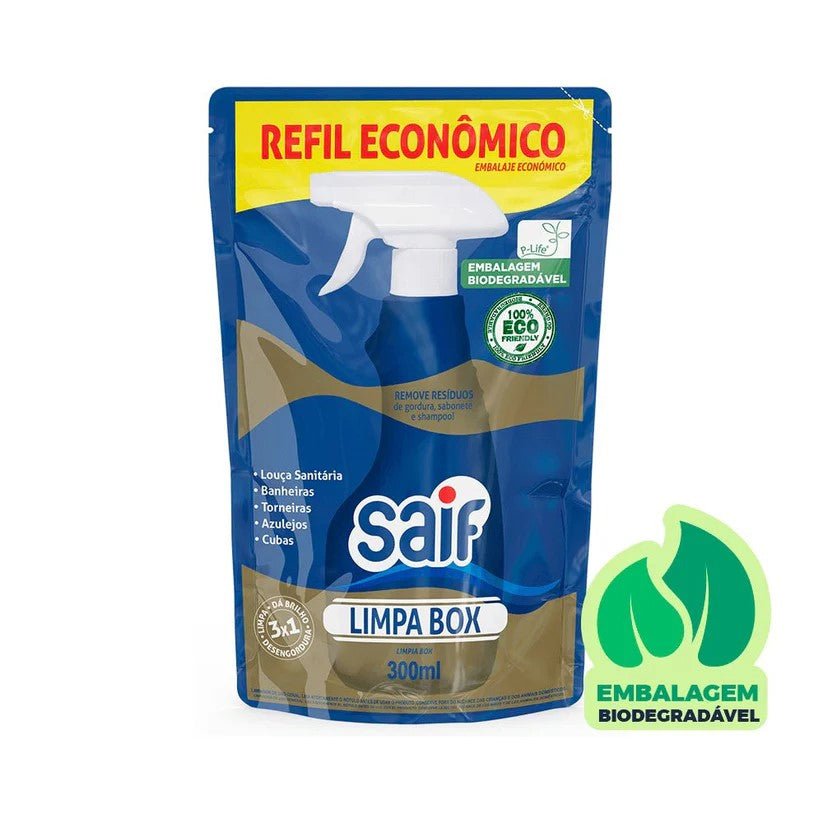 Kit 3 Unidades Limpa Box 300ml Refil Saif - e - dona