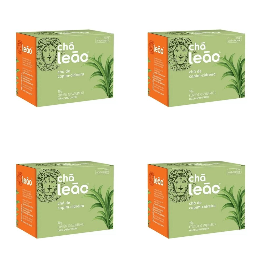 Kit 4 Chás capim cidreira Leão com 10 sachês - e - dona