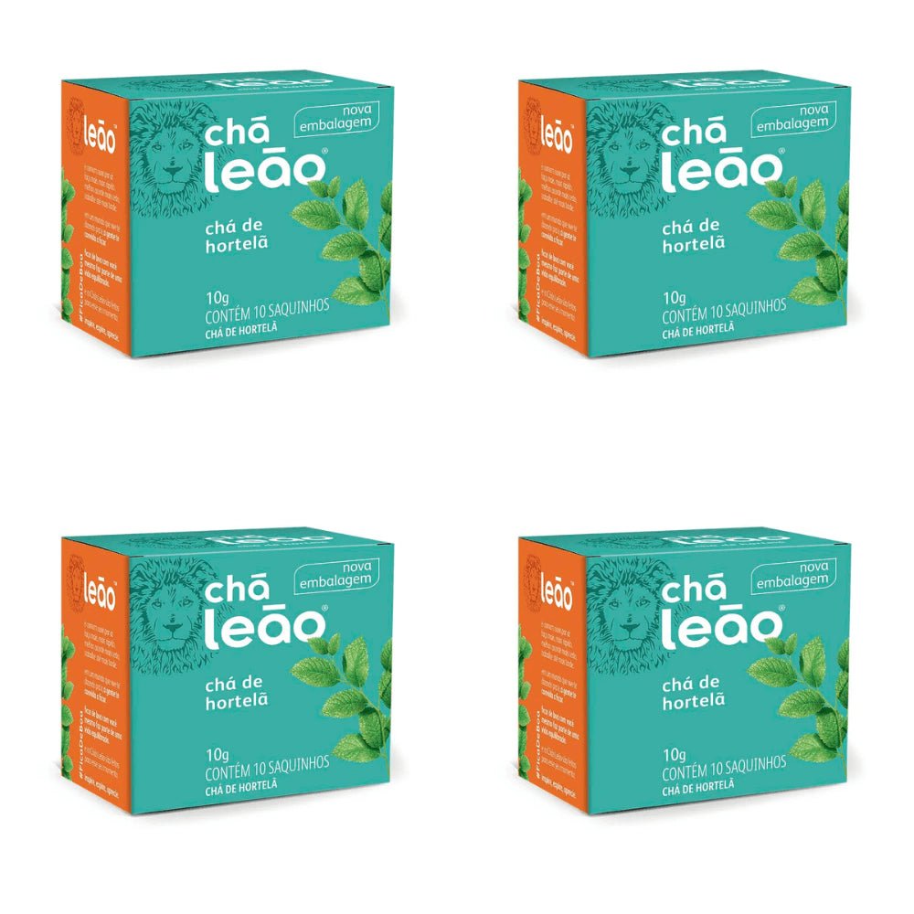 Kit 4 Chás Hortelã Leão com 10 sachês - e - dona