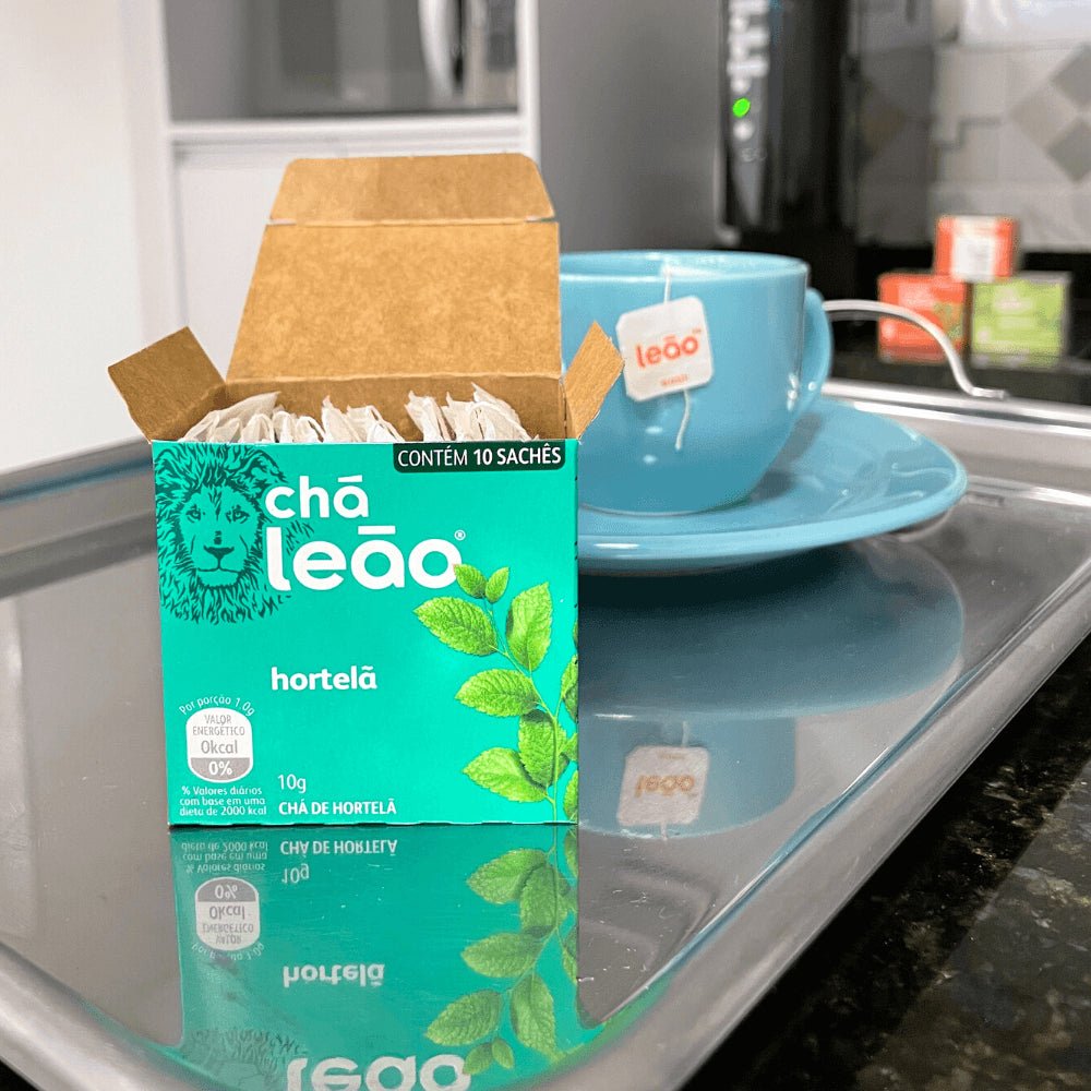 Kit 4 Chás Hortelã Leão com 10 sachês - e - dona