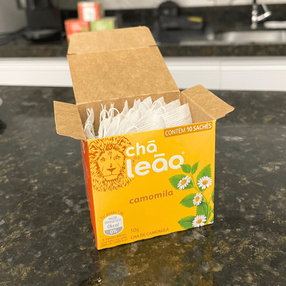 Kit 4 Chás Leão Camomila com 10 sachês - e - dona