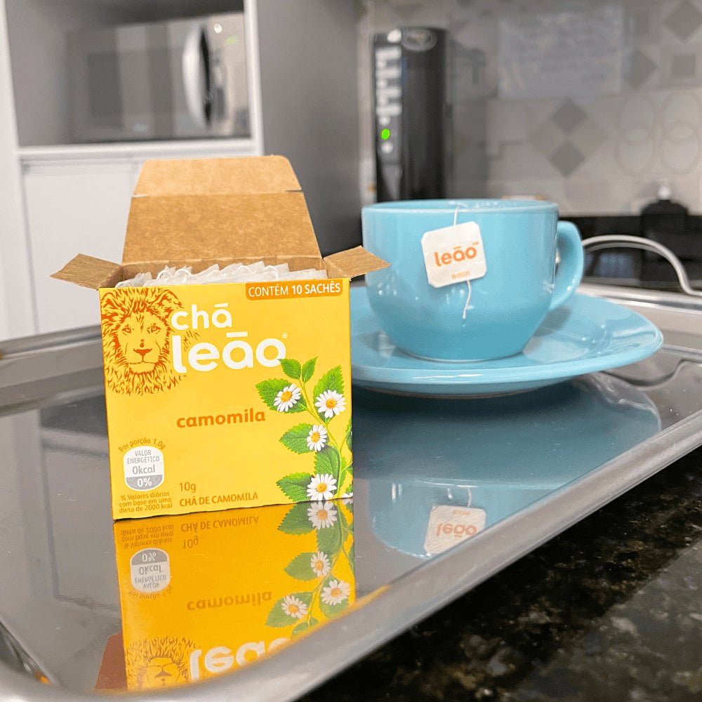 Kit 4 Chás Leão Camomila com 10 sachês - e - dona