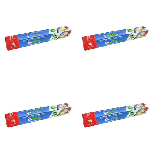 Kit 4 Pacotes de Filmes PVC 28cm x 15m Guarufilme - e - dona