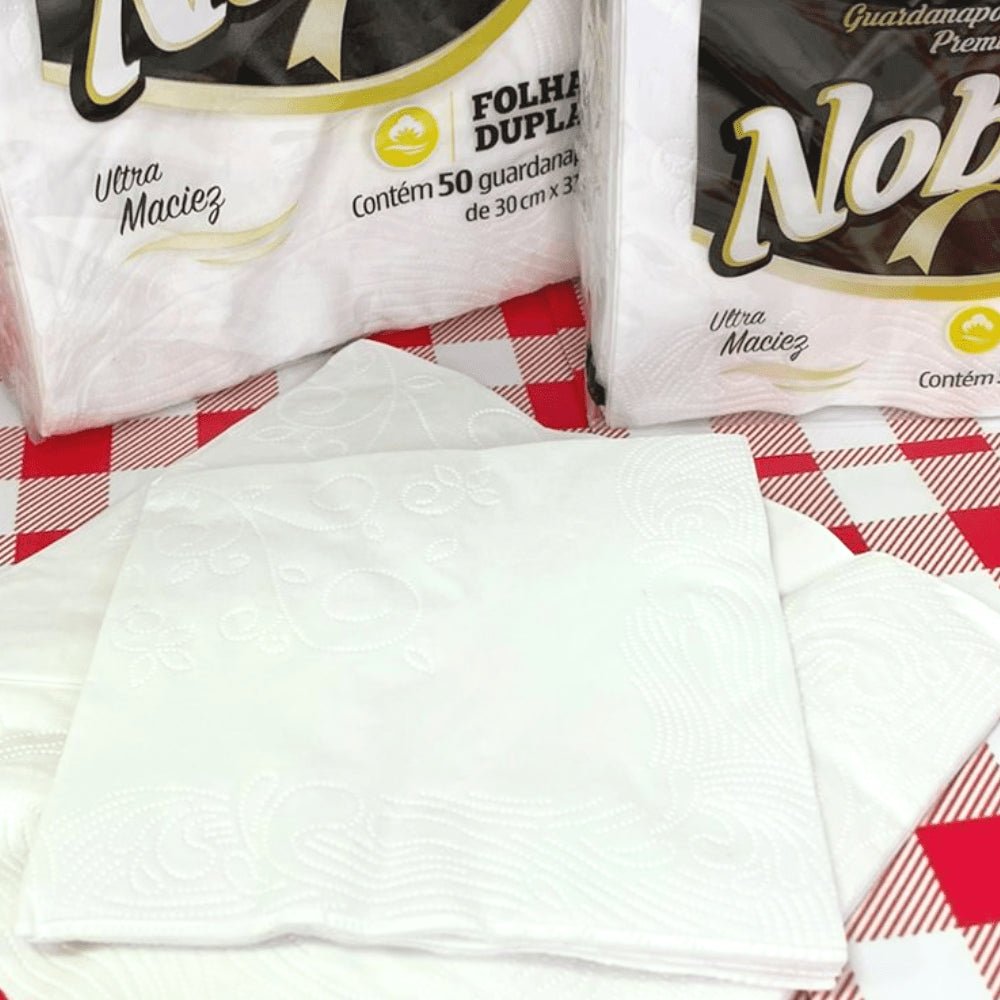 Kit 5 Pacotes de Guardanapo 21x22 Folha Dupla Nobby pacote com 50 folhas - e - dona