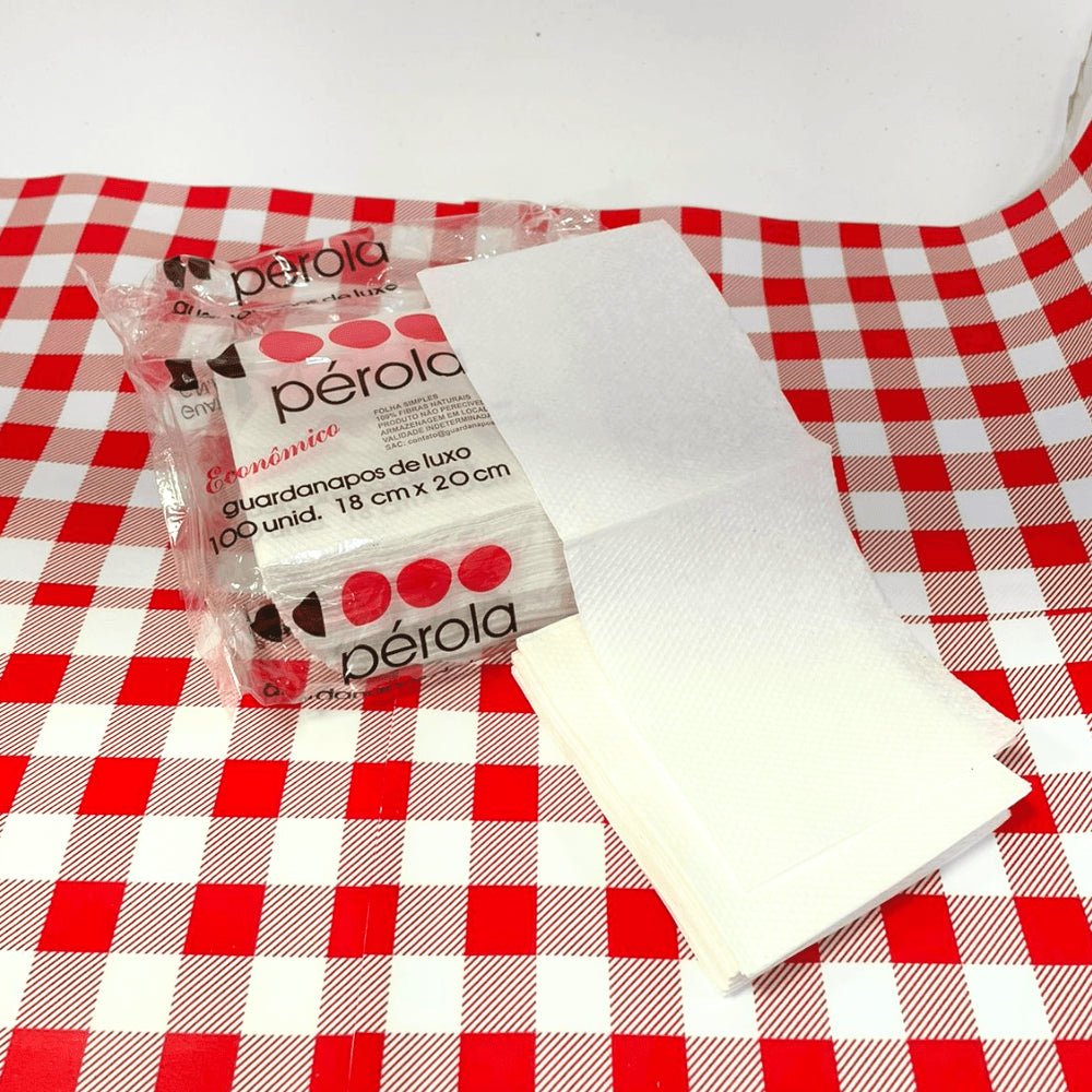 Kit 6 Pacotes de Guardanapo 18x20 folha simples Pérola com 100 folhas - e - dona