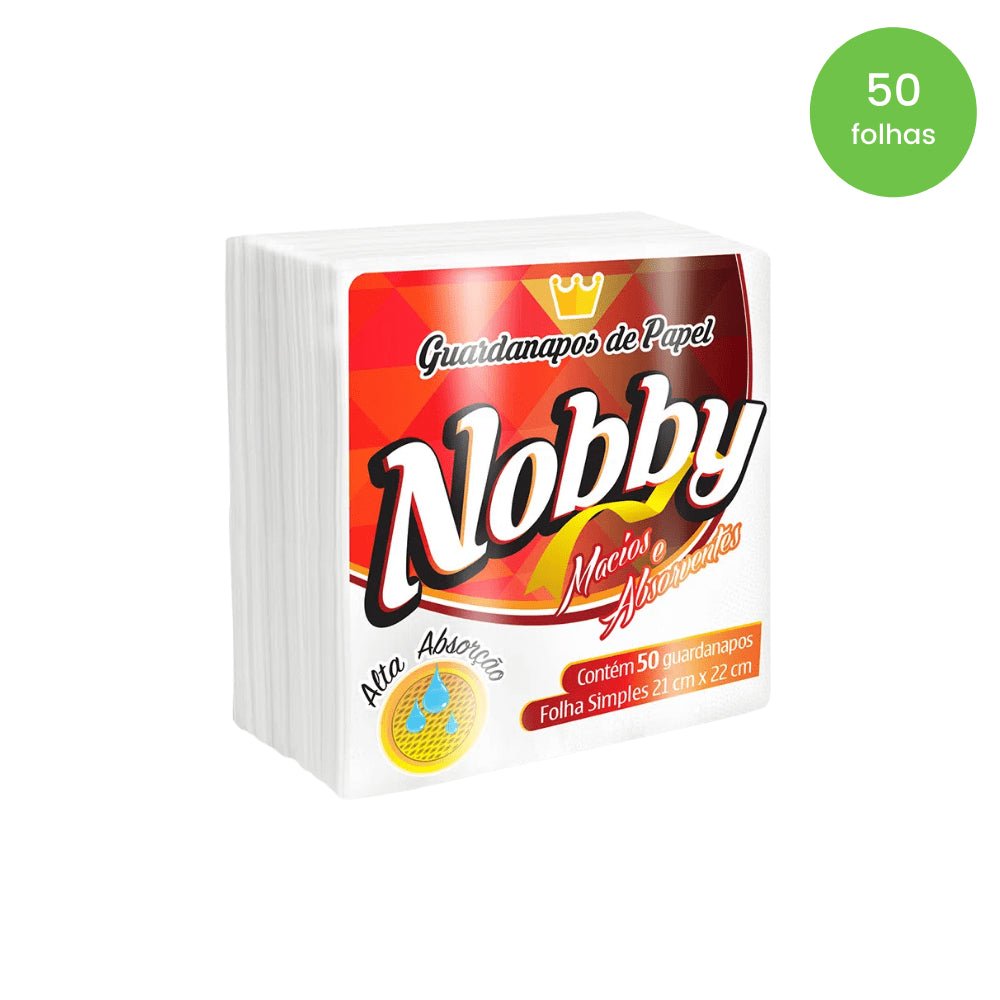 Kit 6 Pacotes de Guardanapo 21x22cm folha simples Nobby com 50 folhas - e - dona